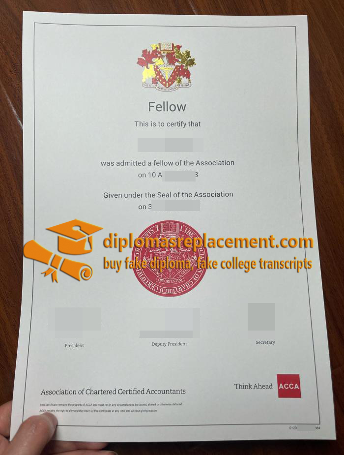 ACCA Fellow Certificate
