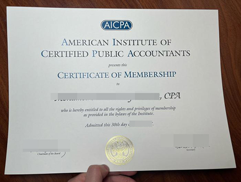 AICPA Certificate of Membership replacement