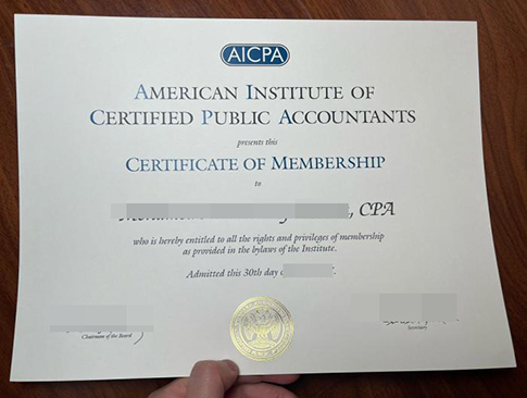 AICPA Certificate replacement