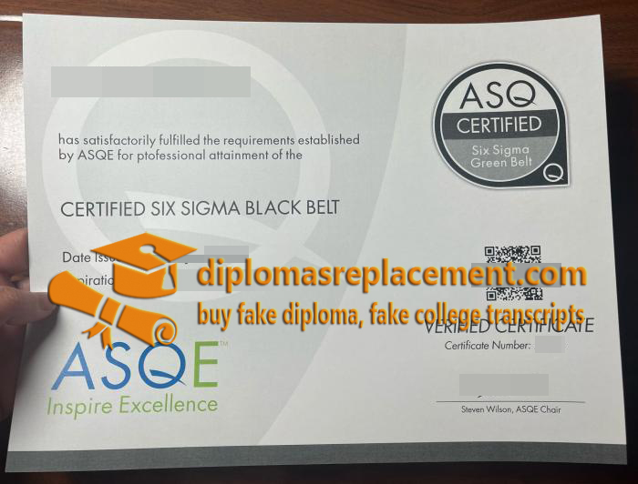 ASQ certificate