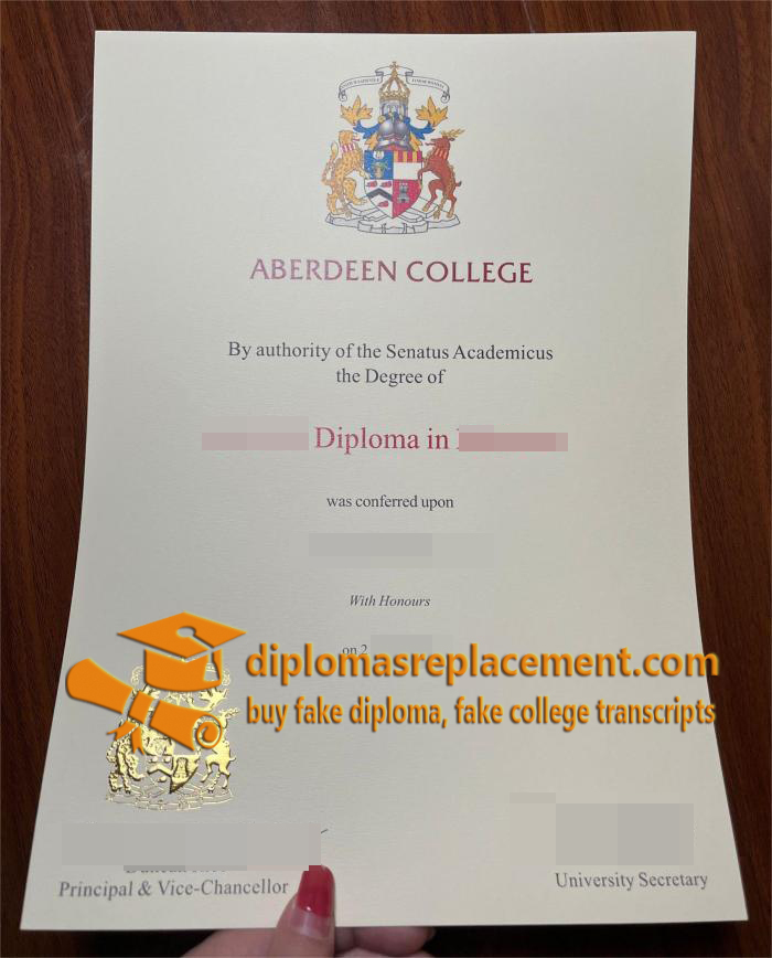 Aberdeen College diploma