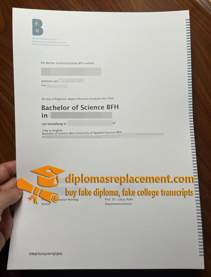 Berner Fachhochschule diploma
