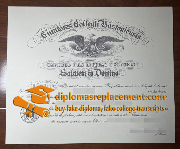 Boston College diploma