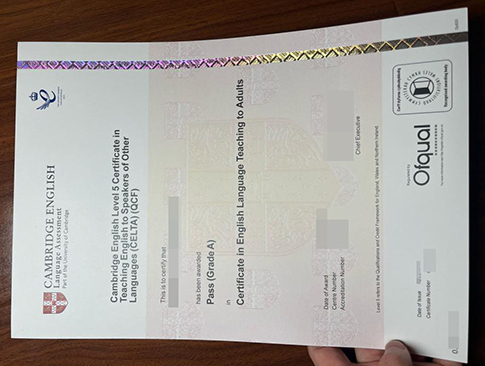 CELTA QCF Certificate replacement
