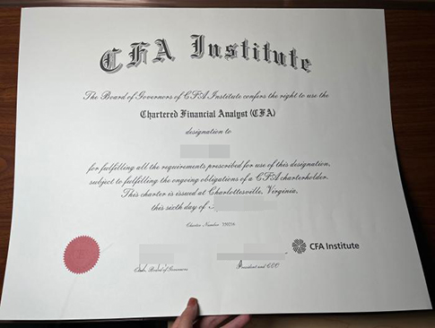 CFA Institute Certificate replacement