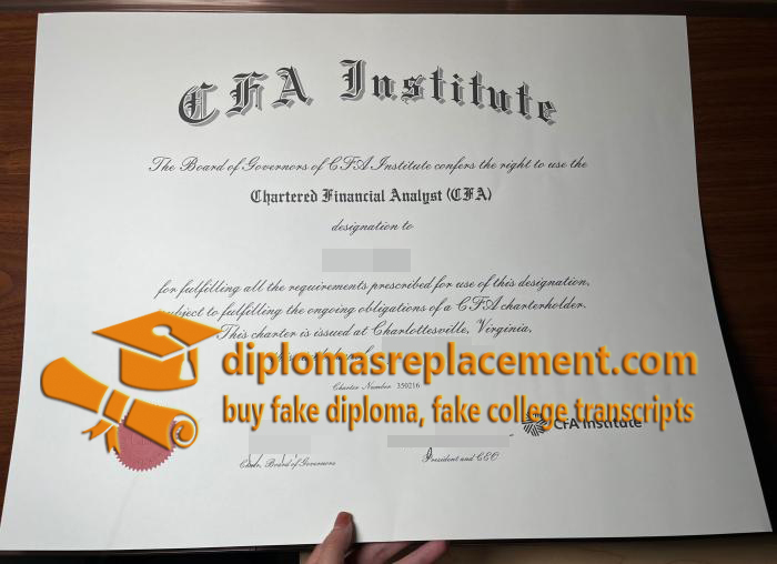 CFA Institute Certificate