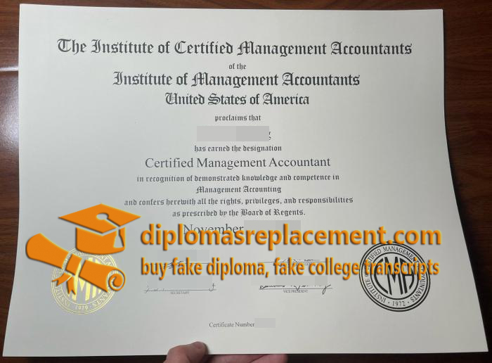 CMA Certificate