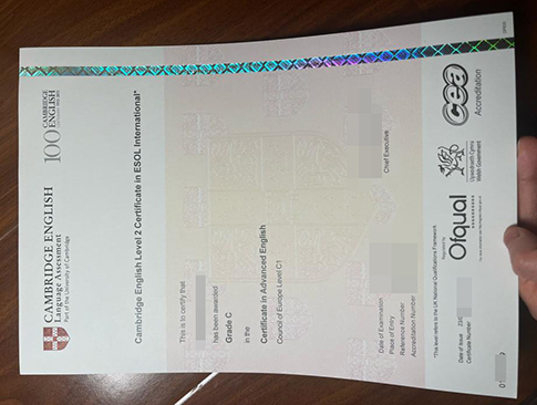 Cambridge CAE Certificate replacement