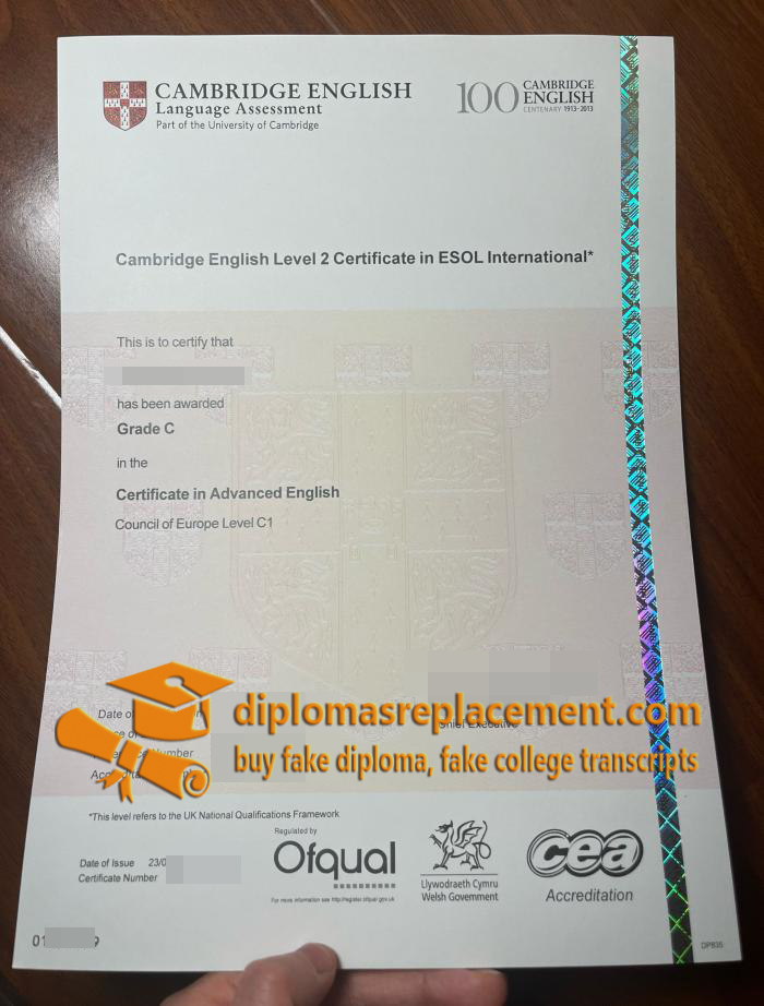 Cambridge CAE Certificate