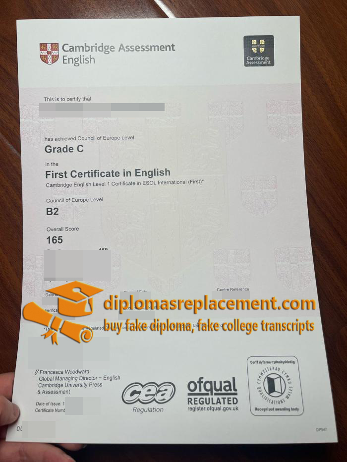 Cambridge FCE Certificate