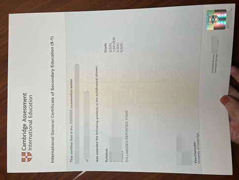 Cambridge IGCSE Certificate replacement