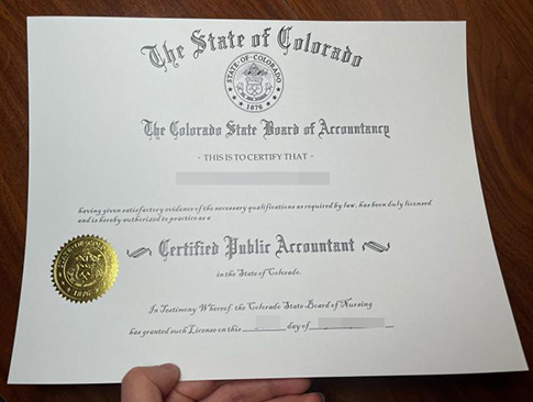 Colorado CPA Certificate replacement