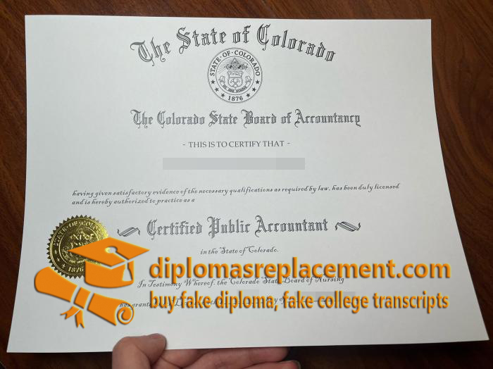 Colorado CPA Certificate