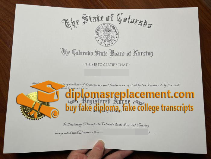 Colorado Registered Nurse Certificate