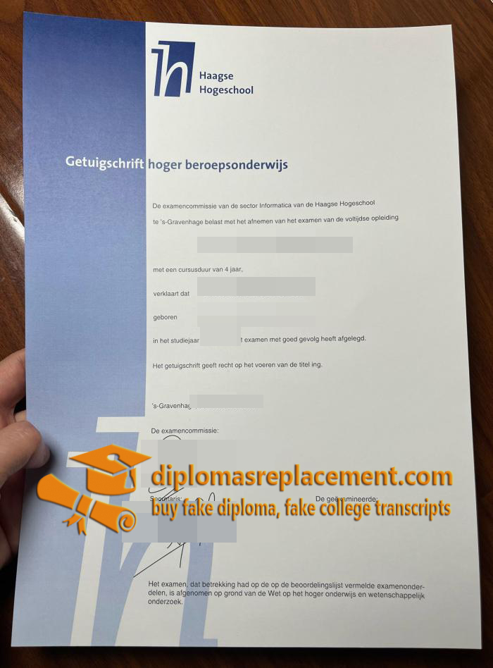 De Haagse Hogeschool diploma