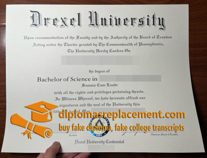 Drexel University diploma