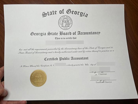 Georgia CPA certificate replacement