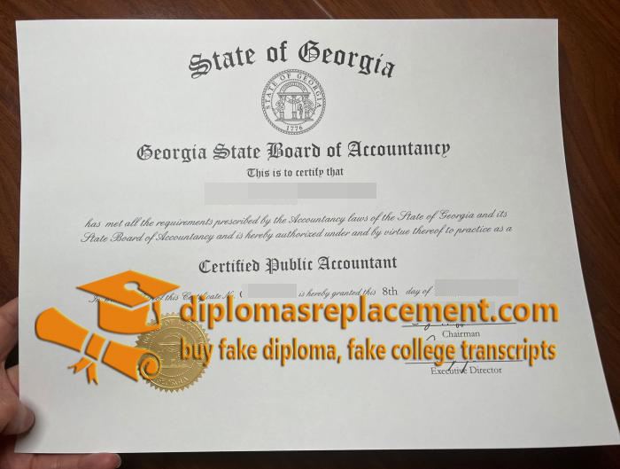 Georgia CPA certificate