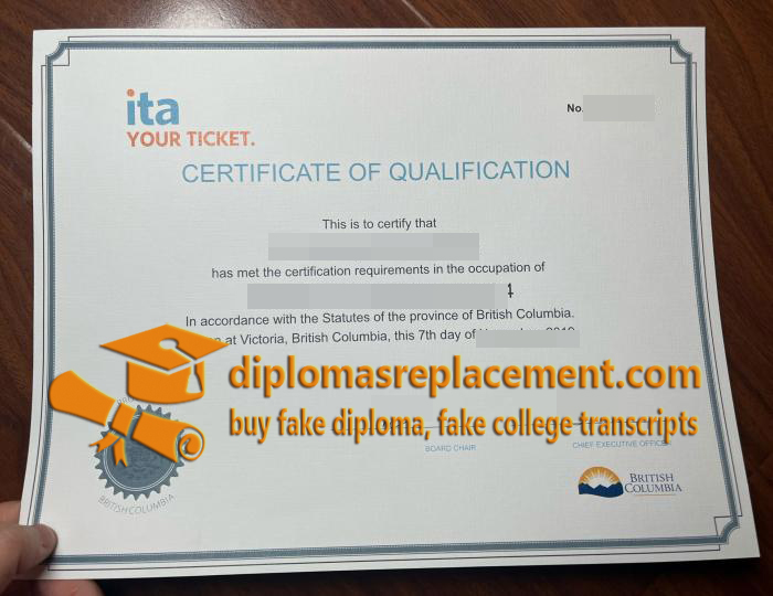 ITA BC certificate