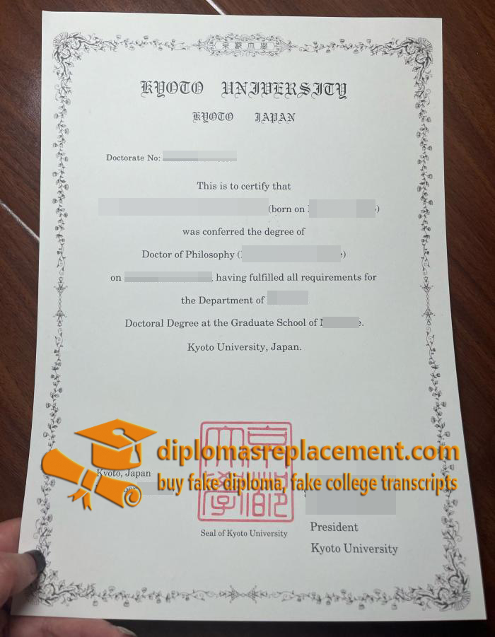 Kyoto University diploma