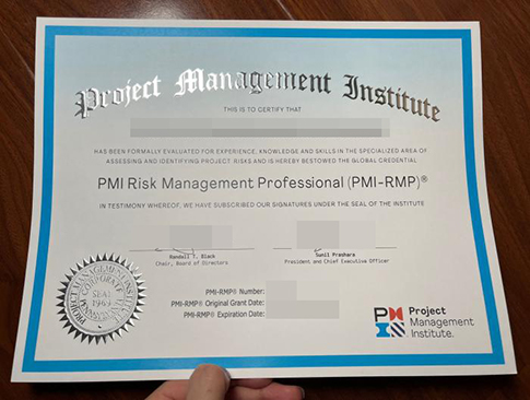 PMI-RMP Certificate