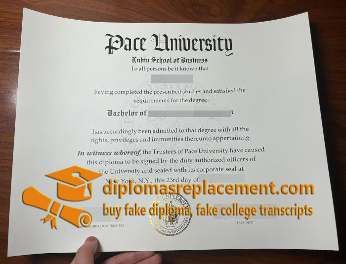 Pace University diploma