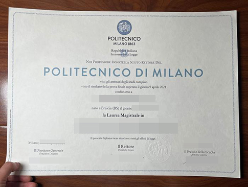 Politecnico di Milano diploma replacement