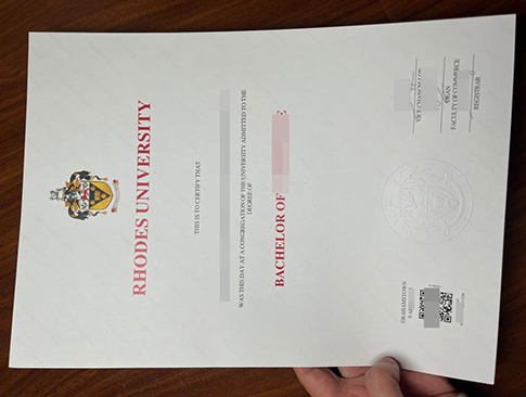 Rhodes University diploma replacement