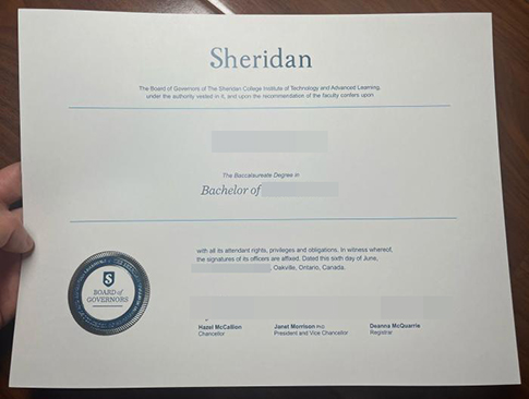 Sheridan College degree replacement