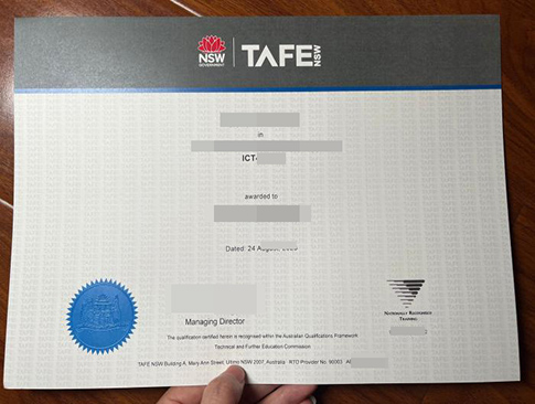 TAFE NSW Certificate replacement