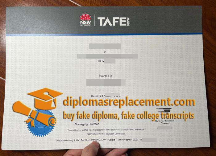 TAFE NSW Certificate