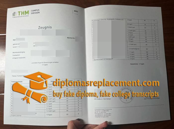 Technische Hochschule Mittelhessen Zeugnis