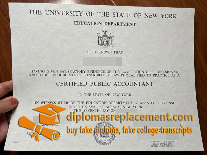 USNY CPA Certificate