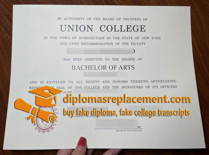 Union College diploma