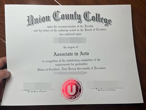 Union County College diploma replacement