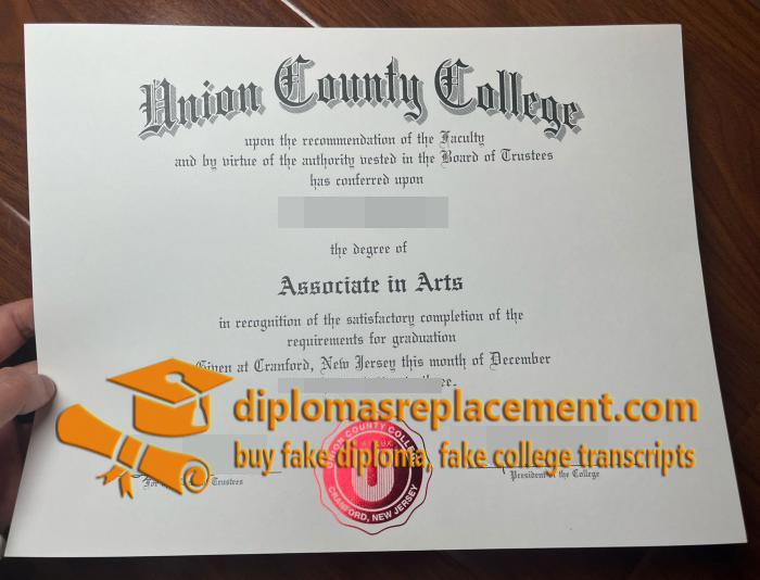 Union County College diploma