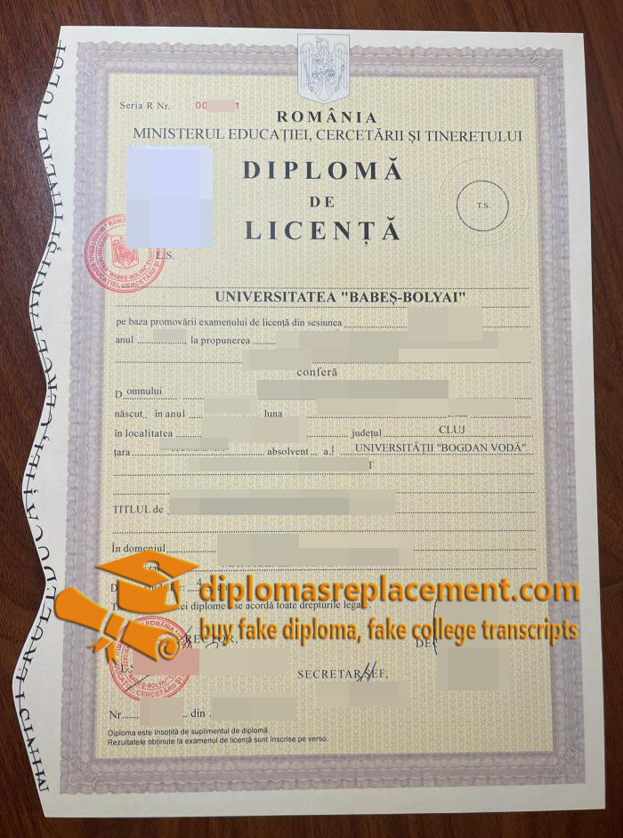 Universitatea Babes-Bolyai diploma