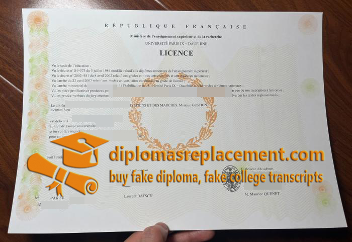 Université Paris Dauphine degree
