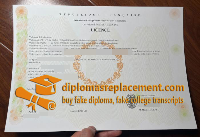 Université Paris Dauphine diploma