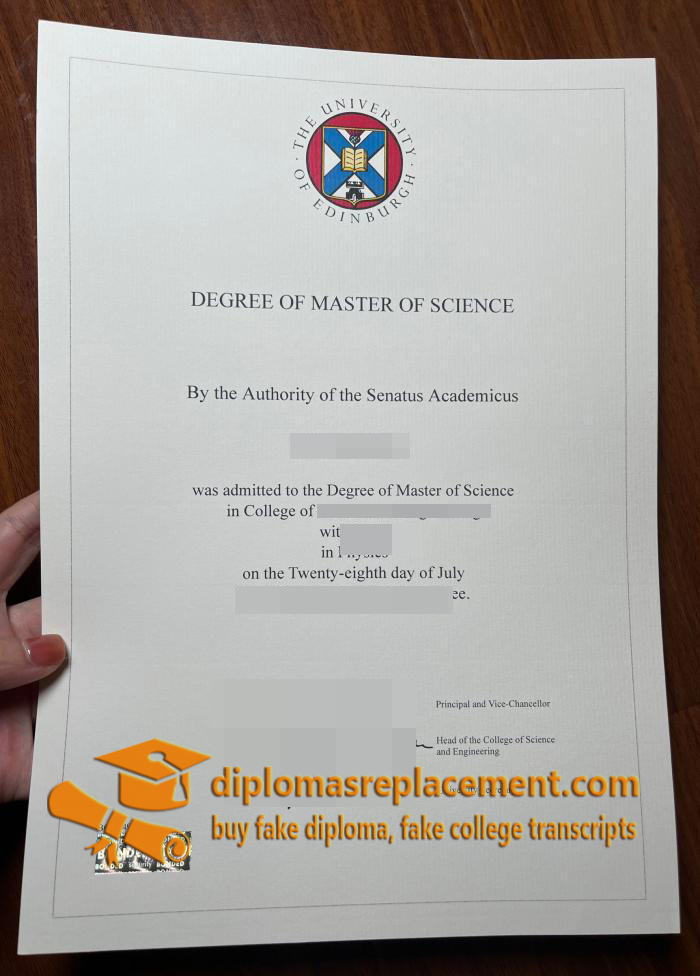 University of Edinburgh diploma