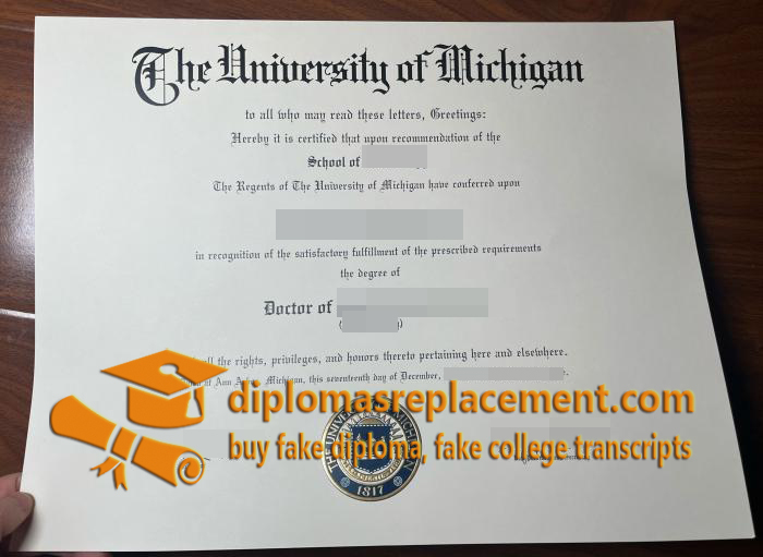 University of Michigan diploma