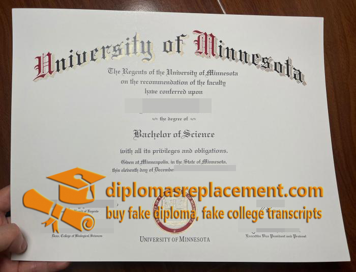 University of Minnesota diploma