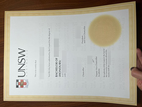 University of New South Wales degree replacement