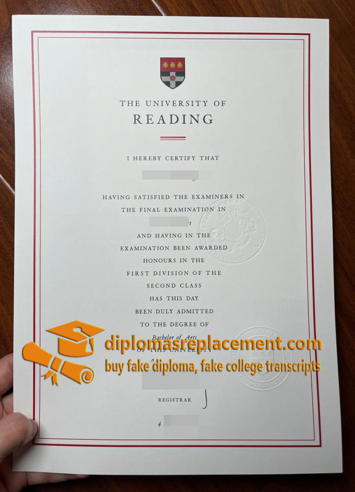 University of Reading diploma