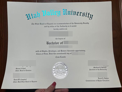 Utah Valley University diploma replacement