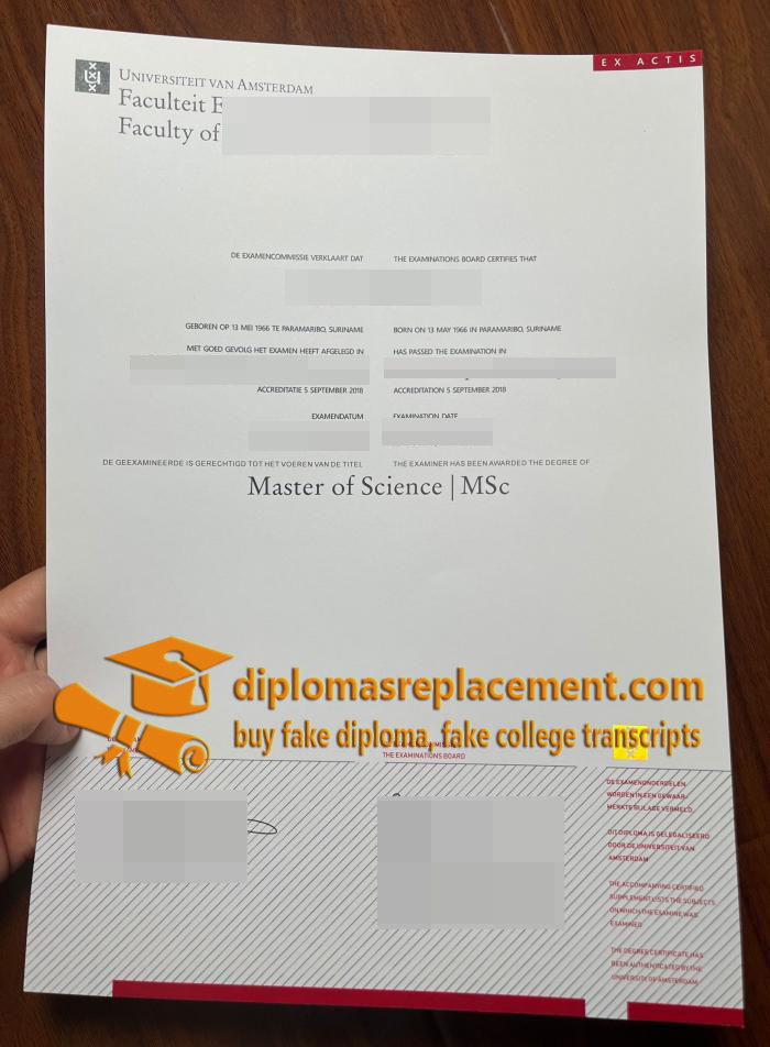 UvA diploma
