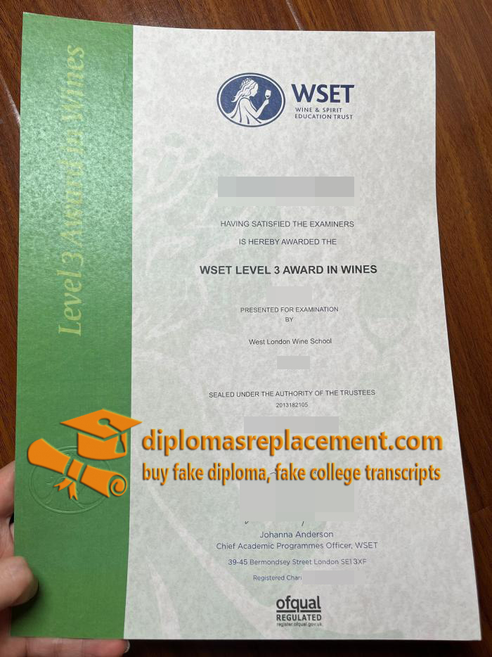 WSET Level 3 diploma