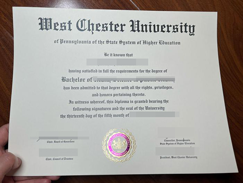 West Chester University diploma replacement