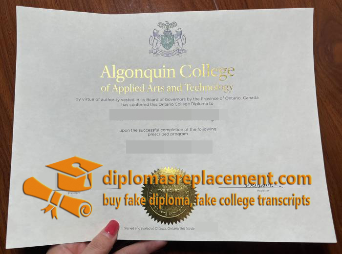 Algonquin College diploma
