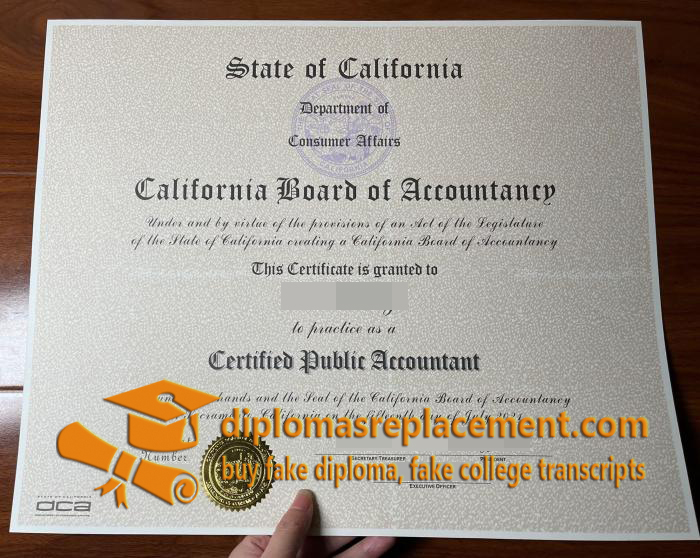 California CPA Certificate